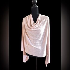 NWT Soulitude Blush Pink Cowl Neck Poncho Top | One Size fits Most